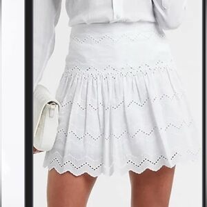 EXPRESS white eyelet skirt